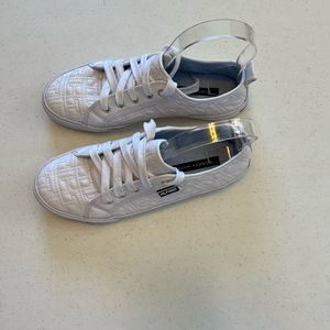 Tommy Hilfiger sneakers, white leather lace up Womens 6M